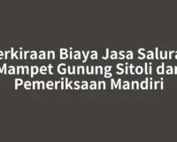 Perkiraan Biaya Jasa Saluran Mampet Gunung Sitoli dan Pemeriksaan Mandiri