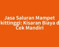 Jasa Saluran Mampet Bukittinggi: Kisaran Biaya dan Cek Mandiri