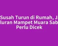 Air Susah Turun di Rumah, Jasa Saluran Mampet Muara Sabak Perlu Dicek