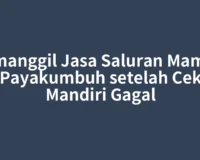Memanggil Jasa Saluran Mampet Payakumbuh setelah Cek Mandiri Gagal